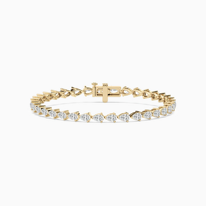 Gianna Pear Cut Lab Grown Diamond Curved Tennis Bracelet