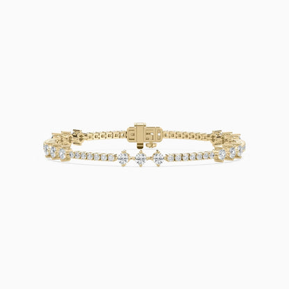 Donna Round Lab Grown Diamond Cascade Frost Tennis Bracelet