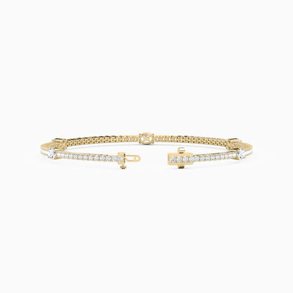 Elena Oval And Round Cut Lab Grown Diamond Tennis Bracelet
