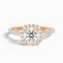 Nia 1.5 Carat Round Halo Pave Lab Grown Engagement Ring in 18k Rose Gold  DestGlow