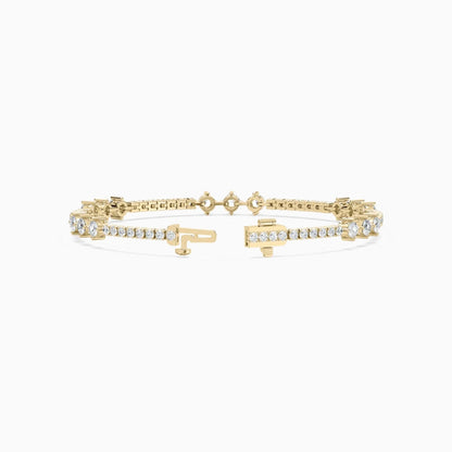 Donna Round Lab Grown Diamond Cascade Frost Tennis Bracelet