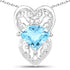 4.65 Carat Genuine Swiss Blue Topaz .925 Sterling Silver Pendant by Bids.com