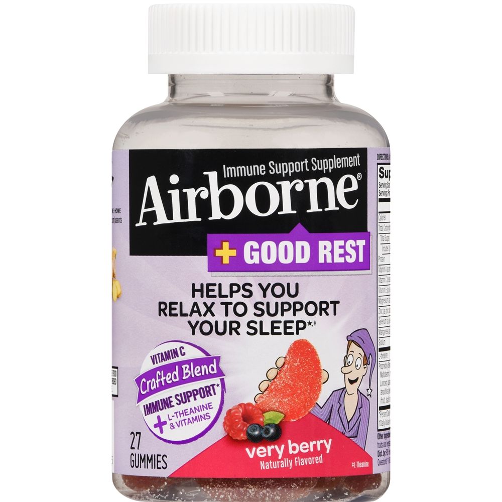 Airborne + Good Rest Immune Support Supplement vitamins 27 Gummies by Pasteur Pharmacy