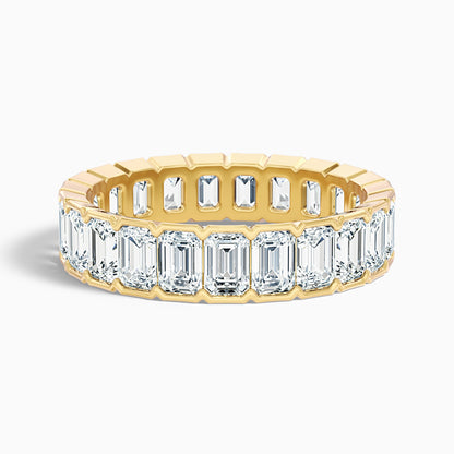Rhiann Emerald Cut Full Eternity Half Bezel Lab Diamond Wedding Band