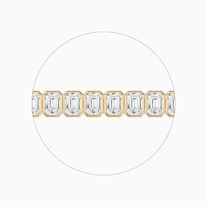 Aniya 29 Carat Emerald Cut Lab Grown Diamonds Tennis Bracelet