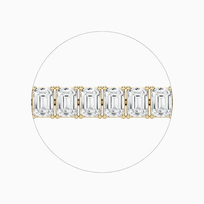 Brynn Emerald Cut Lab Grown Diamond Tennis Bracelet