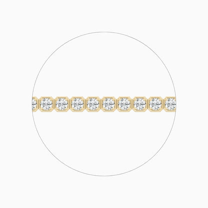 Angie Round Cut Lab Grown Diamond Tennis Bracelet