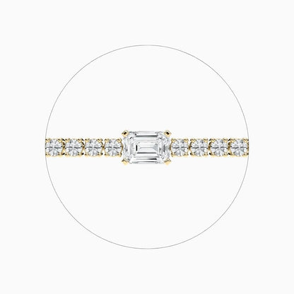 Ellie Round And Emerald Lab Grown Diamond Ingrid Tennis Bracelet
