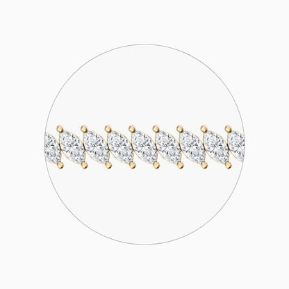 Bella Marquise Cut Lab Grown Diamond Tennis Bracelet