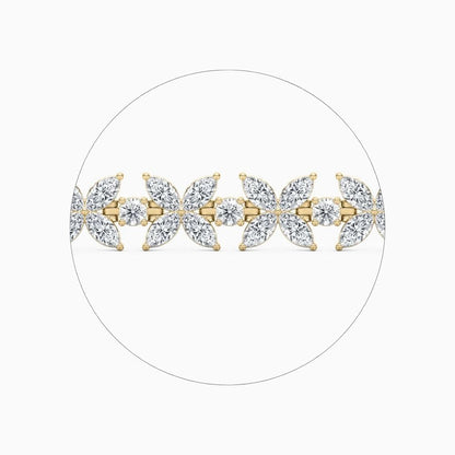 Jamie Marquise And Round Lab Grown Diamond Tennis Bracelet