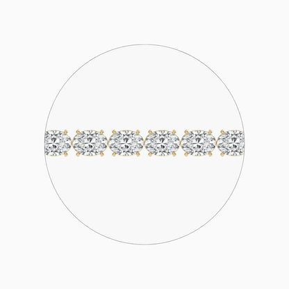 Dalia 34 Carat Oval Cut Lab Grown Diamonds Tennis Bracelet