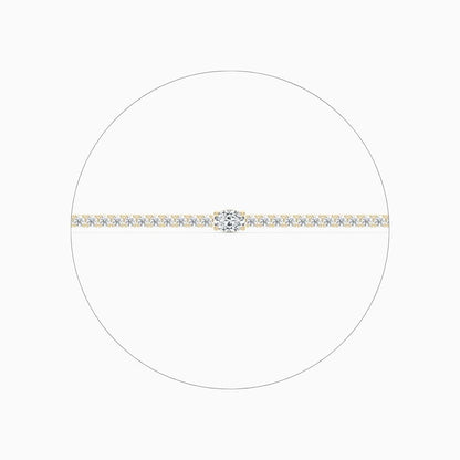 Elena Oval And Round Cut Lab Grown Diamond Tennis Bracelet