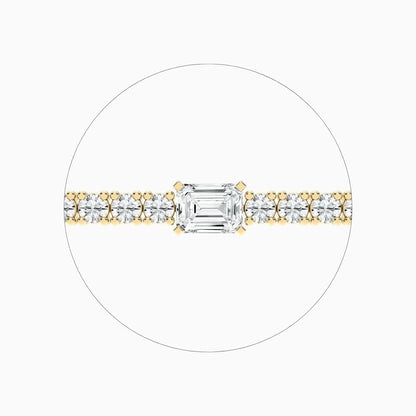 Erika Round And Emerald Lab Grown Diamond Shimmer Tennis Bracelet