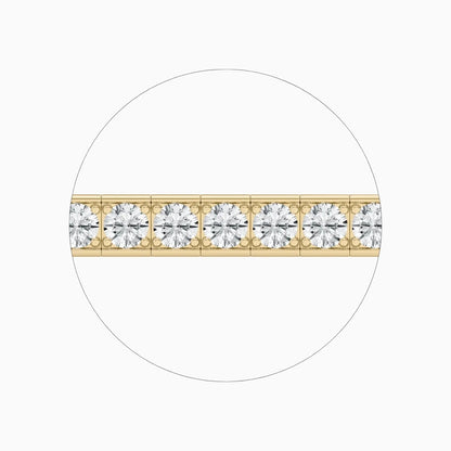 Clara Round Cut Lab Grown Diamond Gleaming Grid Bracelet