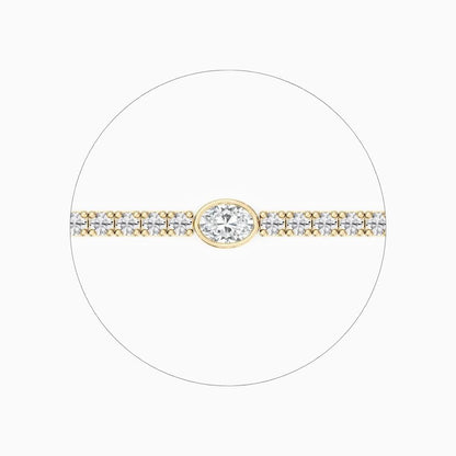 Grace Oval And Round Cut Lab Grown Diamond Tennis Bracelet