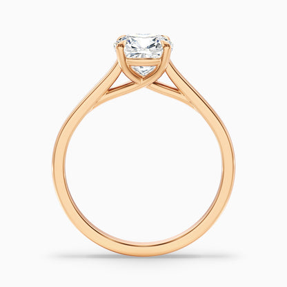 Joy 5 Carat Cushion Cut Solitaire Lab Grown Engagement Ring in 925 Sterling Silver
