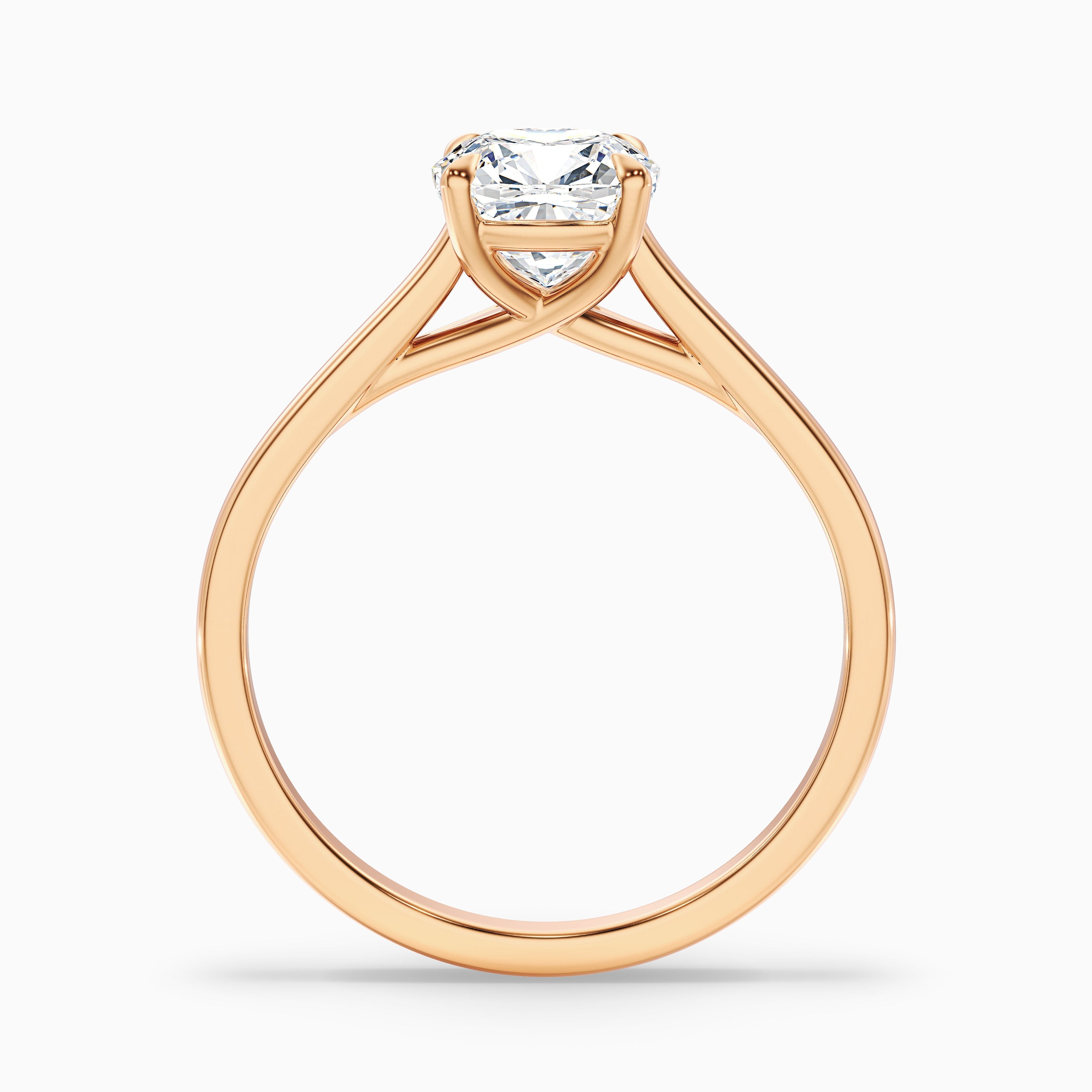 Nelli 5 Carat Cushion Cut Solitaire Moissanite Diamond Ring in 18k Yellow Gold  DestGlow