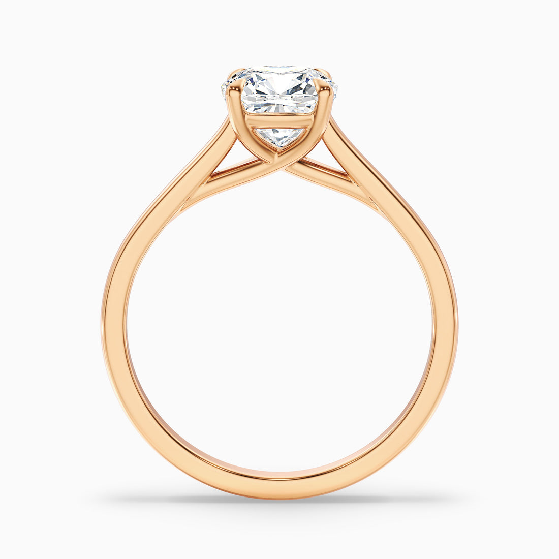 Joy 4.5 Carat Cushion Cut Solitaire Lab Grown Engagement Ring in 18k Rose Gold  DestGlow