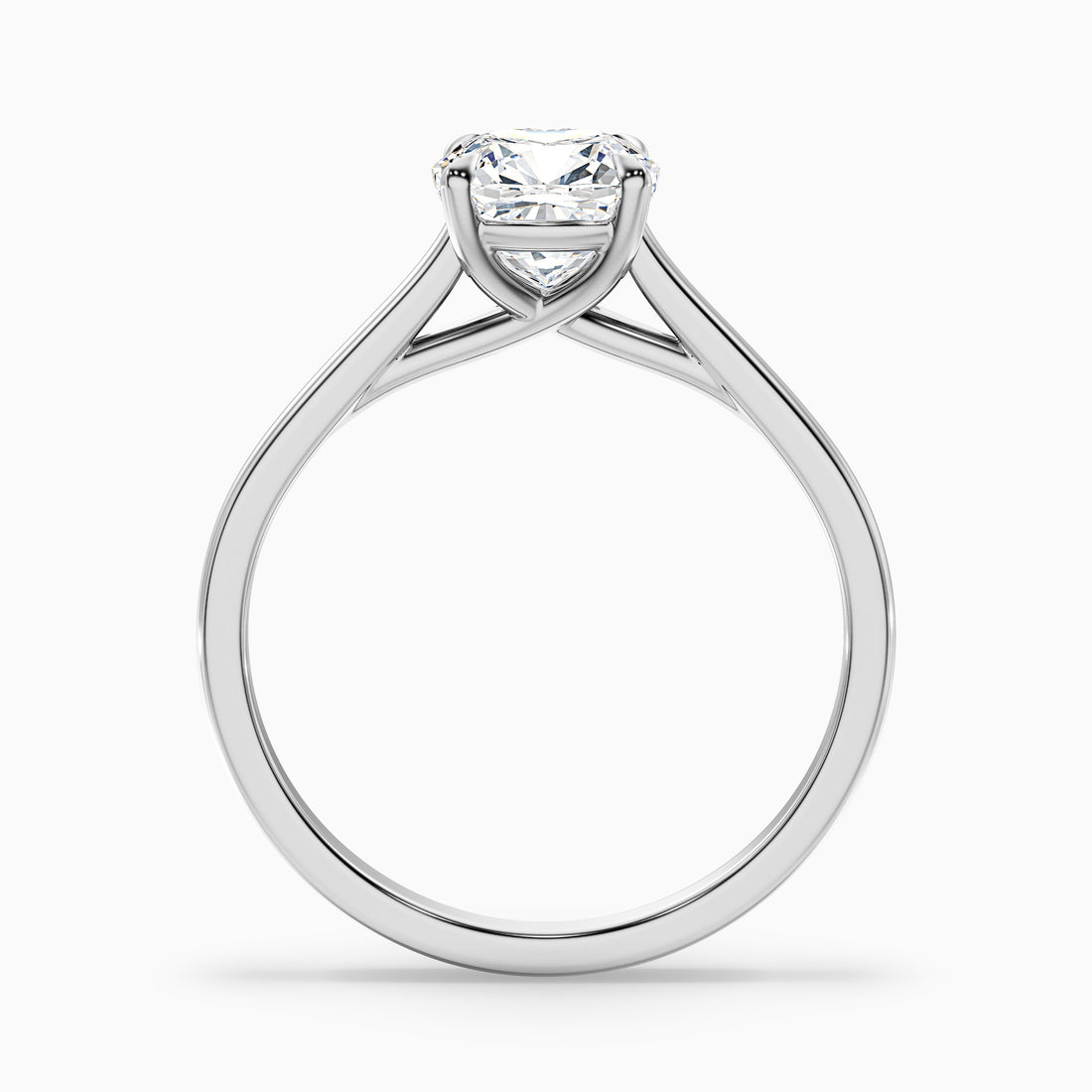 Joy 5 Carat Cushion Cut Solitaire Lab Grown Engagement Ring in 10k White Gold  DestGlow
