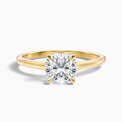 Nelli 4.5 Carat Cushion Cut Solitaire Moissanite Diamond Ring in 10k Rose Gold  DestGlow