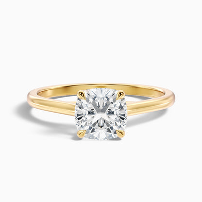 Joy 5 Carat Cushion Cut Solitaire Lab Grown Engagement Ring in 18k Rose Gold