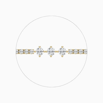 Donna Round Lab Grown Diamond Cascade Frost Tennis Bracelet