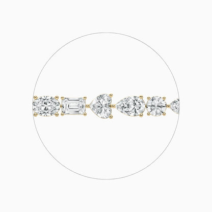 Becky Multi Shaped Lab Grown Diamond Tennis Bracelet