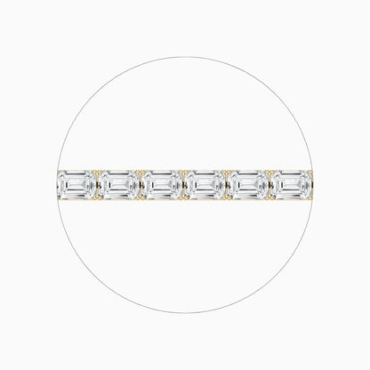 Tanya Emerald Cut Lab Grown Diamond Tennis Bracelet