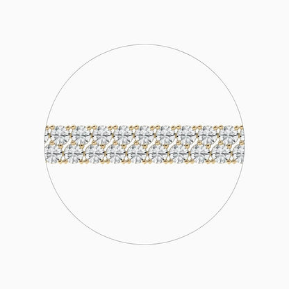 Delia Round Cut Lab Grown Diamond Mirror Magic Tennis Bracelet