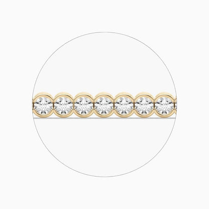 Tessa Round Lab Grown Diamond Diamond Half Bezel Set Tennis Bracelet