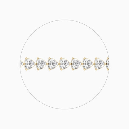 Bonnie Heart Cut Lab Grown Diamond Tennis Bracelet