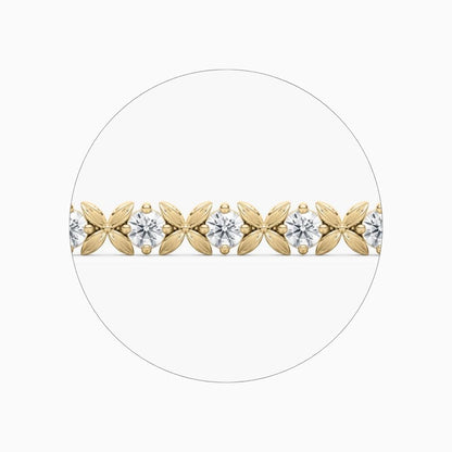 Kiera Round Lab Grown Diamond Starburst Tennis Bracelet