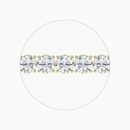 Cielo 40 Carat Round Cut Lab Grown Diamonds Tennis Bracelet