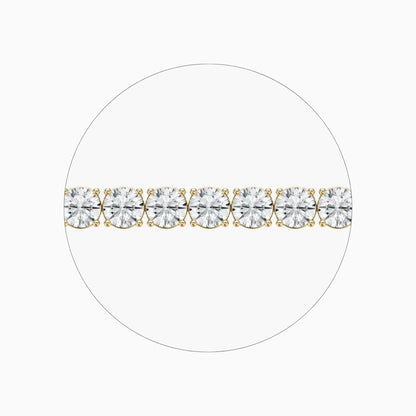 Lacey Round Cut Lab Grown Diamond Tennis Bracelet