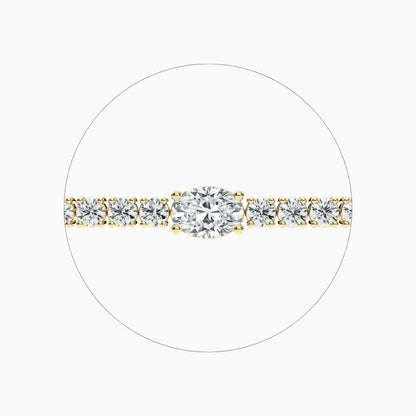 Emmy Round And Oval Cut Lab Grown Diamond Tennis Bracelet