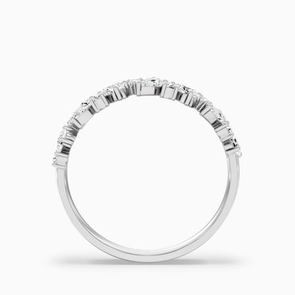 Charlotte Round and Pear Cut Half Eternity Lab Grown Diamond Band