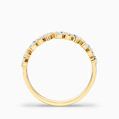 Charlotte Round and Pear Cut Half Eternity Lab Grown Diamond Band