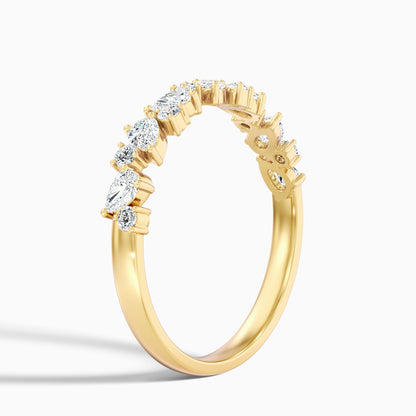 Charlotte Round and Pear Cut Half Eternity Lab Grown Diamond Band