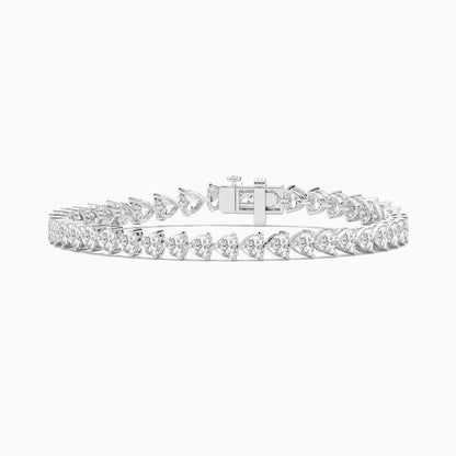 Bonnie Heart Cut Lab Grown Diamond Tennis Bracelet
