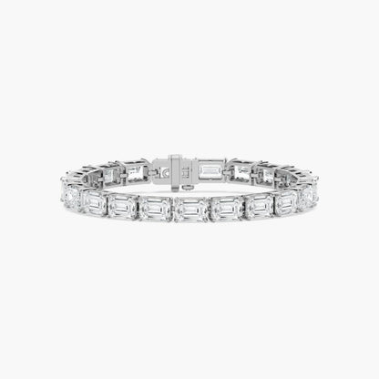 Ember 40 Carat Emerald Cut Lab Grown Diamonds Tennis Bracelet