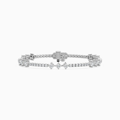 Donna Round Lab Grown Diamond Cascade Frost Tennis Bracelet