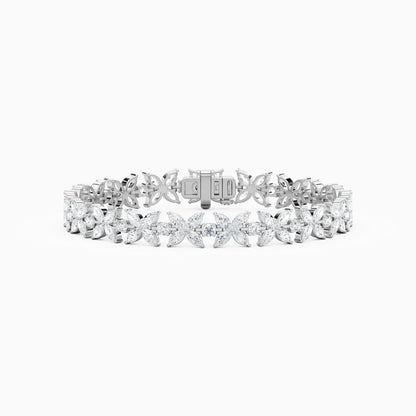 Jamie Marquise And Round Lab Grown Diamond Tennis Bracelet