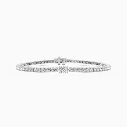 Emmy Round And Oval Cut Lab Grown Diamond Tennis Bracelet