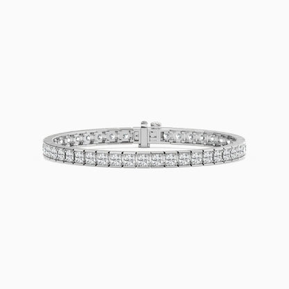 Clara Round Cut Lab Grown Diamond Gleaming Grid Bracelet