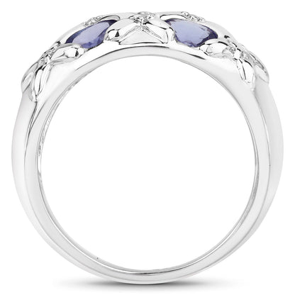 2.31 Carat Genuine Tanzanite .925 Sterling Silver Ring by Bids.com