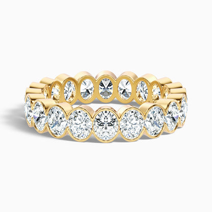 Angelica Oval Cut Eternity Lab Grown Diamond Half Bezel Wedding Band