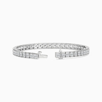 Clara Round Cut Lab Grown Diamond Gleaming Grid Bracelet
