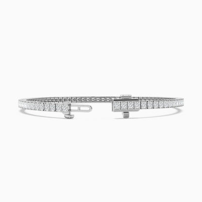 Breezy Princess Cut Lab Grown Diamond Tennis Bracelet