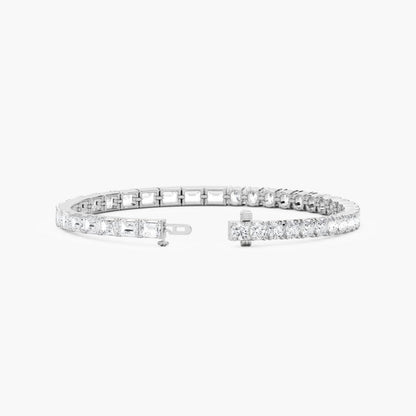 Josie Round And Emerald Lab Grown Diamond Tennis Bracelet