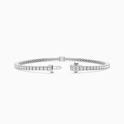 Erika Round And Emerald Lab Grown Diamond Shimmer Tennis Bracelet